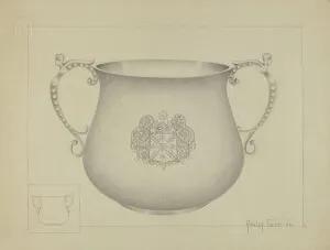 Tuccio Amelia Prints: Silver Caudle Cup, 1936. Creator: Amelia Tuccio