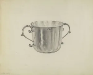 Aaron Fastovsky Prints: Silver Caudle Cup, c. 1938. Creator: Aaron Fastovsky