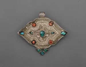 Turquoise Collection: Silver Clasp, 18th century. Creator: Unknown