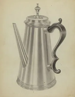 Coffee Pot Prints: Silver Coffee Pot, 1935/1942. Creator: Michael Fenga