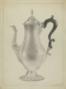 Coffee Pot Prints: Silver Coffee Pot, 1935/1942. Creator: Vincent Carano