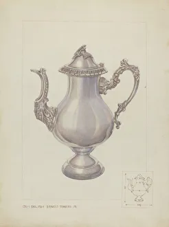 Ernest A Towers Jr Prints: Silver Coffee Pot, c. 1937. Creator: Ernest A Towers Jr