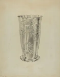 Communion Prints: Silver Communion Beaker, c. 1938. Creator: Hester Duany