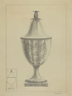 Sugar Prints: Silver Covered Sugar Urn, 1935/1942. Creator: Simon Weiss