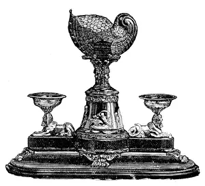 Nautilus Prints: Silver cradle presented to the wife of the Mayor of Brighton, 1883. Creator: Unknown