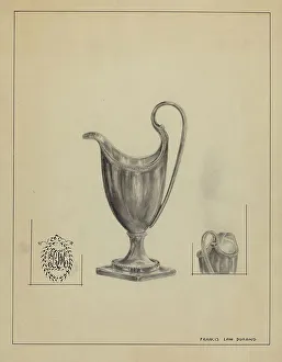 Francis Law Durand Prints: Silver Cream Pitcher, 1935/1942. Creator: Francis Law Durand