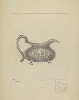 Cream Pitcher Prints: Silver Cream Pitcher, 1935/1942. Creator: Henry Meyers