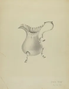 Cream Pitcher Prints: Silver Creamer, 1935/1942. Creator: Amelia Tuccio