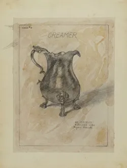 Cream Pitcher Prints: Silver Creamer, 1936/1942. Creator: Eugene Barrell