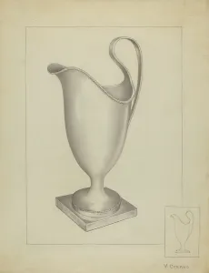 Cream Pitcher Prints: Silver Creamer, 1936. Creator: Vincent Carano
