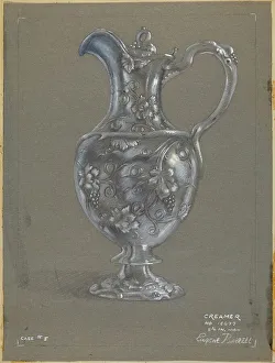 Cream Pitcher Prints: Silver Creamer, c. 1936. Creator: Eugene Barrell
