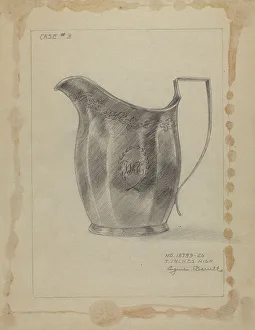 Cream Pitcher Prints: Silver Creamer, c. 1936. Creator: Eugene Barrell