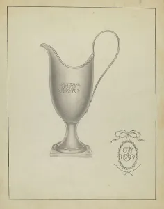 Monogrammed Prints: Silver Creamer, c. 1936. Creator: Giacinto Capelli