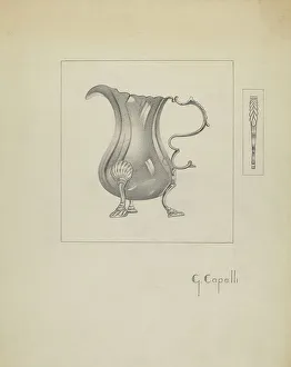 Capelli Giacinto Prints: Silver Creamer, c. 1936. Creator: Giacinto Capelli