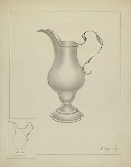 Silver Creamer, c. 1936. Creator: Giacinto Capelli