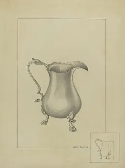 Cream Pitcher Prints: Silver Creamer, c. 1936. Creator: Hester Duany