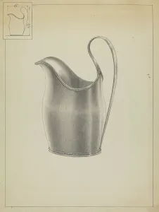 Cream Pitcher Prints: Silver Creamer, c. 1936. Creator: Simon Weiss