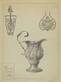Cream Pitcher Prints: Silver Creamer, c. 1936. Creator: Simon Weiss
