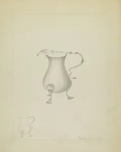 Silver Creamer, c. 1937. Creator: Amelia Tuccio