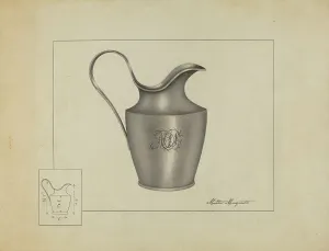 Cream Pitcher Prints: Silver Creamer, c. 1937. Creator: Matthew Mangiacotti