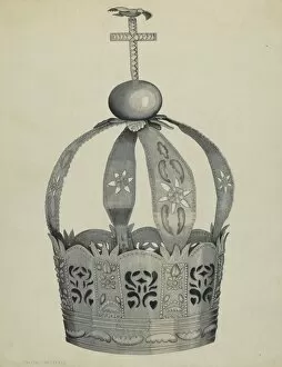 Decorated Gallery: Silver Crown (Crown of the Holy Ghost), c. 1937. Creators: Tulita Westfall, Ethel Dougan