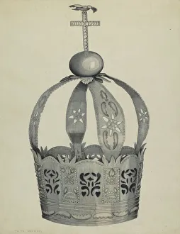 Dougan Ethel Prints: Silver Crown (Crown of the Holy Ghost), c. 1937. Creators: Tulita Westfall, Ethel Dougan
