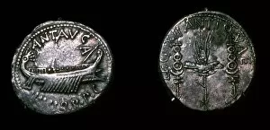 Mark Anthony Gallery: Silver Denarii of the Roman politician Mark Antony, 1st century BC