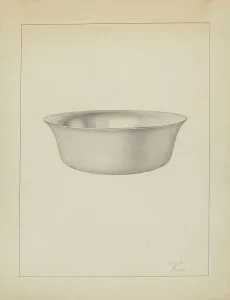 Silver Dish, c. 1936. Creator: Clayton Braun