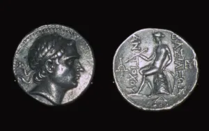 Antiochus Iii Of Syria Collection: Silver four drachms of King Antiochus III