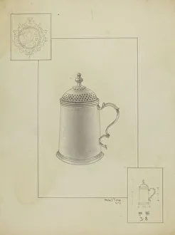 Cooking Utensil Prints: Silver Dredger, c. 1936. Creator: Michael Fenga