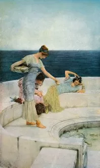 Reclining Collection: Silver Favourites, c1903, (1918). Artist: Sir Lawrence Alma-Tadema