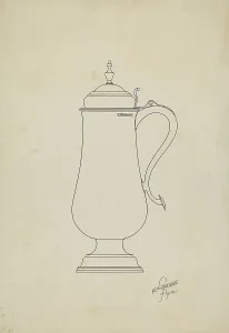 Silver Flagon, c. 1936. Creator: Lawrence Flynn