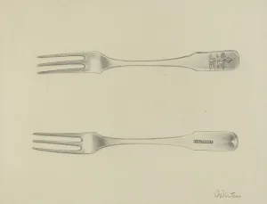 Winter Charlotte Prints: Silver Fork, c. 1936. Creator: Charlotte Winter