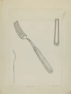 Silver Fork (Rogers Silverware), c. 1936. Creator: Ludmilla Calderon
