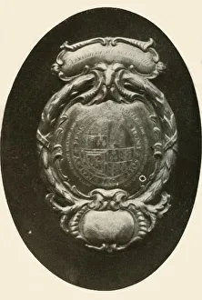 Silver frontlet, with English coat-of-arms, 1677, (1937). Creator: Unknown