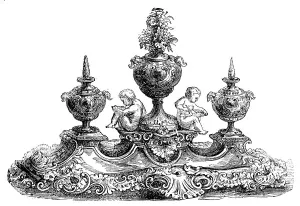 Mongkut Prints: Silver-gilt Inkstand for Presentation by Her Majesty to the King of Siam