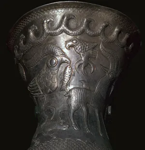 Silver goblet from the Agighiol Treasure, 4th century BC