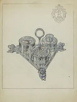 Silver Holder, 1935/1942. Creator: Fletcher Hanks