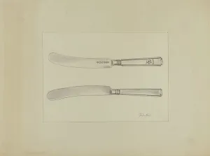 Winter Charlotte Prints: Silver Knife, c. 1936. Creator: Charlotte Winter
