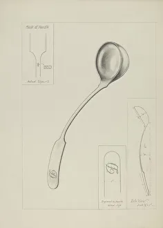 Silver Ladle, c. 1937. Creator: George Fairbanks