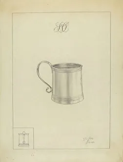 Silverwork Prints: Silver Mug, 1935/1942. Creator: Clayton Braun