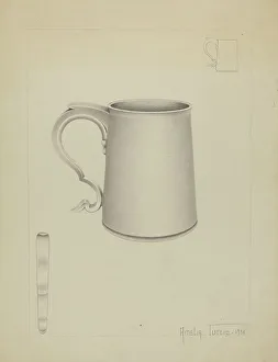 Tuccio Amelia Prints: Silver Mug, 1936. Creator: Amelia Tuccio