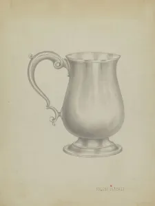 Graphite On Paper Prints: Silver Mug, c. 1936. Creator: Eugene La Foret