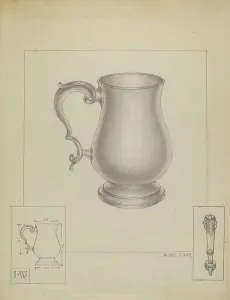 Michael Fenga Prints: Silver Mug, c. 1936. Creator: Michael Fenga
