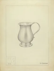 Vincent Carano Prints: Silver Mug, c. 1936. Creator: Vincent Carano