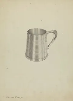 Vincent Carano Prints: Silver Mug, c. 1937. Creator: Vincent Carano