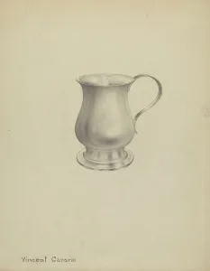 Vincent Carano Prints: Silver Mug, c. 1937. Creator: Vincent Carano