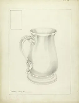 Nicholas Zupa Prints: Silver Mug, c. 1938. Creator: Nicholas Zupa