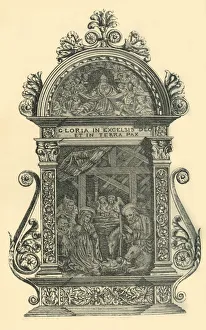Niello Prints: Silver pax with nativity scene, early-mid 19th century, (1881). Creator: W. M. McGill