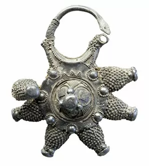 Varangians Collection: Silver pendant (Kolt) from Old Ryazan